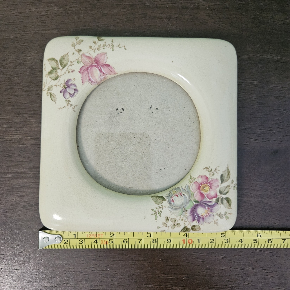 Vintage Terragrafix Floral Ceramic Square 1982 Picture Frame - Picture 6 of 6